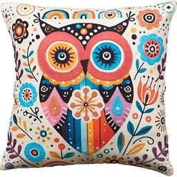 MOBILIA GLOBAL Elegant Cotton Embroidery Cushion Cover | Printed Design | Decorative Sofa Pillow Cover | Stylish & Comfortable | 40.64X40.64 cms | Pack of 3 | Multicolour |-image-62