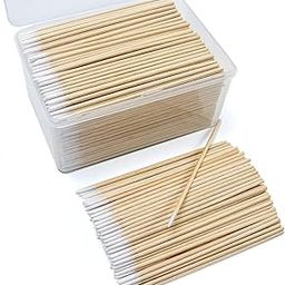 800PCS Pointed Cotton Swabs with Storage Case - Precision Tip Cotton Swabs with Wooden Sticks - Microblading Cotton Swab 4 inch - Cotton Swabs for Makeup, Tattoo Permanent Supplies-image-5