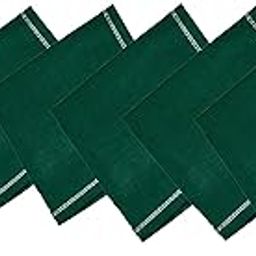 100% Cotton Dark Green Handkerchief Rumal for Men Set Of 6 Pcs (50 * 44 Cm) Hankies-image-76