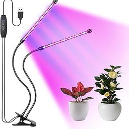 Blackt Electrotech LED Grow Light, Full Spectrum, 11W, Dimmable with Timer, Gooseneck Clamp, Indoor Plant Growing (with 2-Head, 2)-23