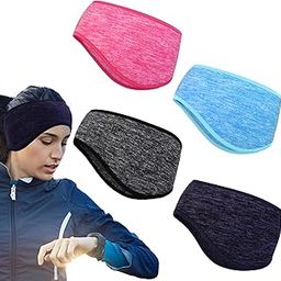 Running Headband Ear Warmer Headbands Winter Earmuff Headband Outdoor Sports Headband for Man and Women, Heather Grey,navy,sky Blue,hot Pink, Medium-image-1