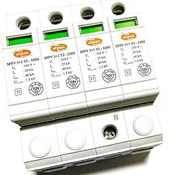Green Tribe AC SPD 3 Phase e-LMEX | Advanced Surge Protector for 3-Phase Systems | High-Performance 2150V AC Surge Protection Device | Compact, Durable & Lightweight | Pack of 1-15
