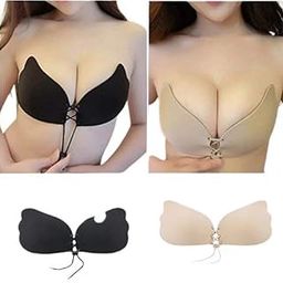 Women's Pack of 2 Self Adhesive Silicone Invisible Havey Push up with Drawstring Reusable Backless Strapless Bra BCA_JPBSL0112A-image-17