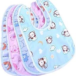 ANTIL'S New Born Baby Cotton Printed Waterproof Apron/Bib Pack of 4-picture-20