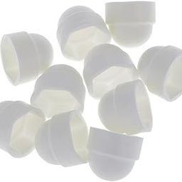 SAZ DEKOR 10pcs M10 White Dome Bolt Nut Protection Caps Cover Hexagon Screws-1