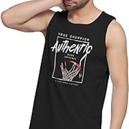 TRUE CHAMPION Gym Vest Printed Tank Top Bat Vests Mens Gymwear Sando Fabric 100% Cotton sleeveless Vest Sando_(DS-SDO-048)-image-1