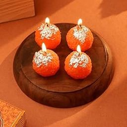 Ladoo Candles| Premium Ladoo Candle,Hand Poured Candles, Decorative Candle for Festive Gifting, Home Decor, Diwali Gift (6)-image-19