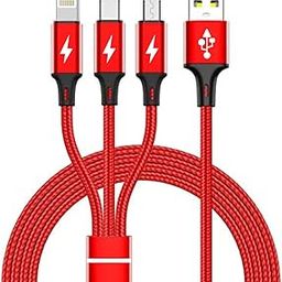 Marchpower Var-Ni 3 In 1 Charging Cable Nylon Braided,3 In 1 Multi Pin Cable With Usb To Type-C/Micro Usb/Lightning,Compatible With Xiaomi,Oppo,Vivo,Motorola,iPhone,iPads,And Many Devices.-image-28