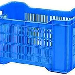 A.SHARIF Plastic Nilkamal Crate Multipurpose Vegetable, Fruit Crate, Storage & Organizer for Home, Strong & Durable (542 x 360 x 300 mm, Blue) 54.2L x 36W x 30H Centimeters-12
