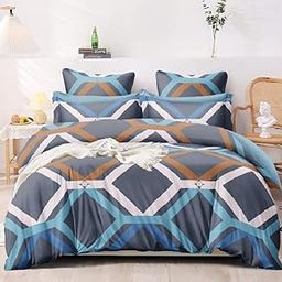 Laying Style ™ Soft Glace Cotton Super King Size Duvet Cover II Razai Cover II Quilt Cover for Double Bed Size with Zipper (Dohars) 108x108 inch- Multicolor-image-86