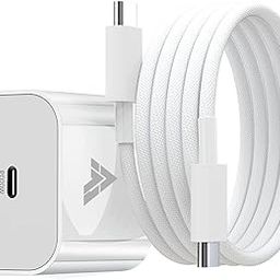 Dr Vaku® 20W Fast Charger Adapter for iPhone 16/16 Plus/16 Pro/16 Pro Max, 15/15 Plus/15Pro/15 Pro Max & Other Type C Devices with 1 Meter Nylon Braided Type C to Type C Data Cable PD(Adapter+Cable)-14