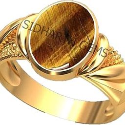 11.25 Ratti Natural Tiger Eye Silver Ring Original Certified Tiger’s Eye Ring Oval Cut Gemstone Astrological Silver Plated Ring-image-96