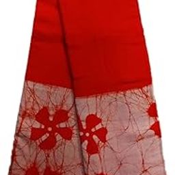 cotton printed lungi for men & women, batik print, 2 meter,Orange color, unstitched.-image-37