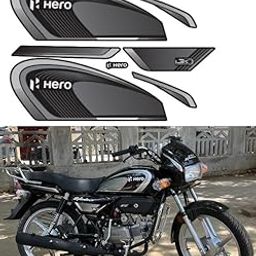 Sticker & Decal for Bike (Black) (Hero Splendor 2025 New Model Grey Sticker)-image-91