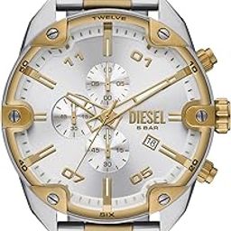 Stainless Steel Spiked Analog Silver Dial Men Watch-Dz4629, Multi-Color Band-10
