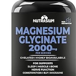 Nutrasium | Magnesium Glycinate 2000 mg | Chealated Magnesium Supplement For Natural Sleep, Muscle Relaxation, Nerve Function, Heart & Bone Health, Stress & Calmness | 60 Tablets (60 Tablets)-image-17