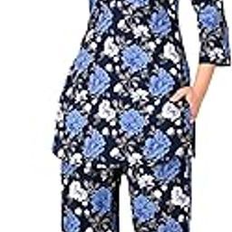 Gudwear Women's Designer Print Co-Ord Set Relaxed Fit for Women Two Piece Co Ord Set Top & Pant Casual Co Ords Women Wear-image-81