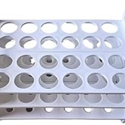Test tube stand 3 TIER 25 mm x 24 Holes Polypropylene made Pack of 2 for chem Lab-5