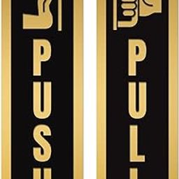 Berrybox Acrylic Pull Push Sign Board For Stores, Café, Hotel, Restaurant, Business, Shop Self-Adhesive And Waterproof Size : 6 Inch Set of 1 Sign Board (Design 2)-image-31