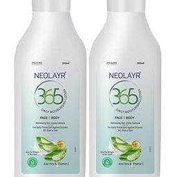 Neolayr 365 Daily Moisturising Lotion 200 Ml 1+1 Combo Pack | Enriched with Aloe Vera Extract & Vitamin E | offers long-lasting moisturization | For Men and Women-image-57