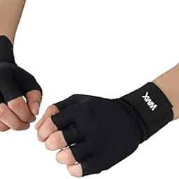 NEVER LOSE WMX Series Fitness Gloves/Weight Lifting Gloves/Gym Gloves/Bike Gloves (M, Sheep Leather), Black-image-8