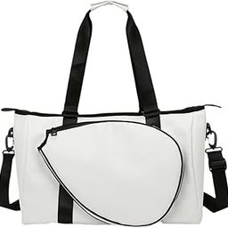 Enakshi (LABEL) Creations Badminton Racquet Bag Large Racquet Cover Removable Adjustable Strap Handbag Beige-19