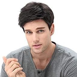 Akashkrishna Hair Wig For Men Wig Natural Hair Wig Straight Hair Wigs Synthetic Full Wigs (Black-brown Mix) Include Wig Cap-image-36