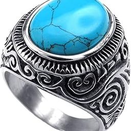 Elegant Rings for Men Stylish Stainless Steel Black Silver Stoned Multicolor Band Ring for Men and Boys (Style-5)-image-49