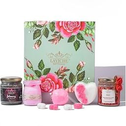 Laviche Rose Relaxing body Bathing Soap Christmas Gift Box for Baby & Kids with Rose Essential Oil Skincare-30