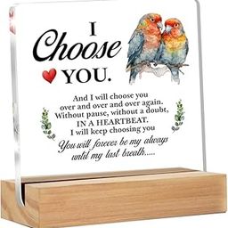 Bs amor Romantic Gifts for Wife, Husband, Girlfriend, Boyfriend - Clear Acrylic Desk Sign, 5 x 4 Inches-image-44