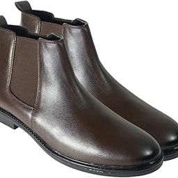 Men's Chelsea Boots | Ankle Boot | Men's High Ankle Slip On Outdoor Fashion Winter Stylish Formal and Semi Casual Chelsea Boot | Slip-On Synthetic Leather-image-63