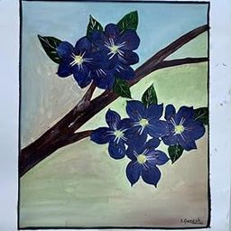 MORNING SAKURA FLOWERS ORIGINAL HAND MAED OIL PAINTING ON CANVAS-image-48