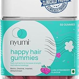 Nyumi Biotin Hair Gummies for Stronger, Thicker and Shinier Hair | 30 Days Pack (50 Gummies) with High Potency Biotin, Amla, Zinc | Clinically Proven & 100% Vegan-image-58