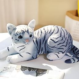 Tickles Cute Cat Soft Stuffed Plush Animal Toy for Kids Boys & Girls Birthday Gifts (Color: Grey; Size: 21 cm)-image-3