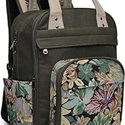 Women’s Red & Grey Utility Backpack | Sleek Design with Multi-Functional Pockets-image-47