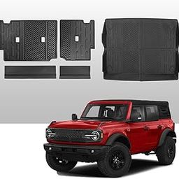 Mabett Seat Back Covers and Cargo Liners for 4-Door Ford Bronco Accessories 2021 2022 2023-image-80