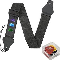 IN-IMAGINE 19 Pcs Guitar Strap, Guitar Accessories, Guitar Pick Comfortable Design Suitable for Both Men and Women Durable Adjustable and Multi-Functional-picture-32