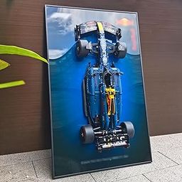 JKZUZU Display Wallboard for Lego 42206 Oracle Red Bull Racing RB20 F1,Adult Collectibles for Lego Car Wall Mount Building Blocks,Great for Lego Lovers (Only Display Wallboard)-image-44