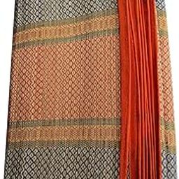 Montelal Store Geometric Traditional Rectangular Floor Mat Chatai (Multicolour, Madurkathi, River Grass, Sedge, Cotton, 72 X 78 Inches)-image-50
