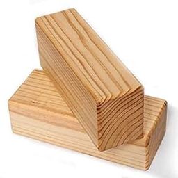 Wooden Yoga Block, Pure Natural pine Wood Handstand Block, Support Brick to Deepen Poses, Improve Strength and Flexibility, Great for Yoga, Workout, Fitness & Gym (Pack of 1)-1