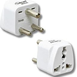 Hi-Plasst (Pack of 2) Type-D Plug Adapter for India with Universal Socket – USA to India Converter Plug, Compact Travel Adapter for USA, UK, EU, AU, Asia | Durable & Safe International Power Converter-54