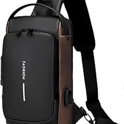 MOMAI IMPEX Anti-Theft Sling Bag with USB Charging Port, Crossbody Shoulder Backpack, (MULTI COLOR) Shoulder Bag Chest Bag Combination Lock-image-29