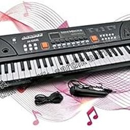 Aardik Portable Musical Piano Keyboard with Microphone |61 Keys, 8 Rhythms, 8 Tones with 6 in-Built Demos & Song Record Feature|Black Color, Dual Power Supply Source: Micro USB Cable(Included)-11