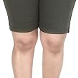 (Pack of 2 = 1 Navy Blue + 1 Green Shorts Women Ladies Girls Yoga Gym Wear Running Casual wear Lounge wear Navy Blue + Green Shorts with String nada and Zipper Pocket Both Sides-image-76