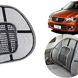 Auto Kite - Mesh Ventilation Car Seat Back Rest Cushion pad with Elastic Belt Support Black for - Alto K10-image-41