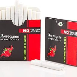 Aarogyam Herbals 100% Tobacco & Nicotine Free Cigarette for Relieve Stress & Mood Enhance Product for Smokers - (10 Sticks in Each Packet) (WATERMELON FLAVOUR, Pack of 2)-image-40