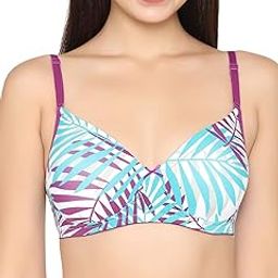 Women's Cotton Floral Print Full Cup T-Shirt Bra-picture-21