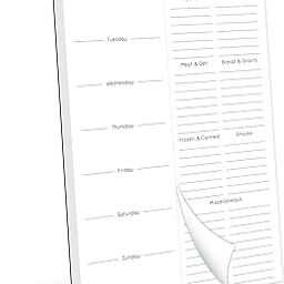 Evercio Meal Plan & Grocery List Magnetic Notepad for Refrigerator | For Shopping Lists Planner Organizer Memo Note Pad for Fridge | Kitchen Gift for Mother, Girlfriend | 7x10 Inches, 52 Sheets-image-8