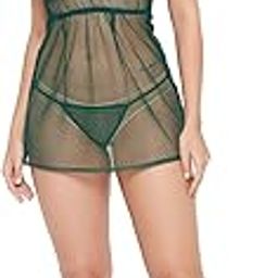 clovia Women's Lace Above The Knee Night Gown-picture-7