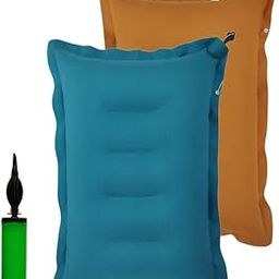 Shivam Mart Soft Cotton Air Pillow for Multipurpose use, Compact and Lightweight Pillow, Neck Support Pillow Travelling in Bus, Train, Flight for Men and Women (Pack of 2 with Air Pump)-Multicolor-picture-16